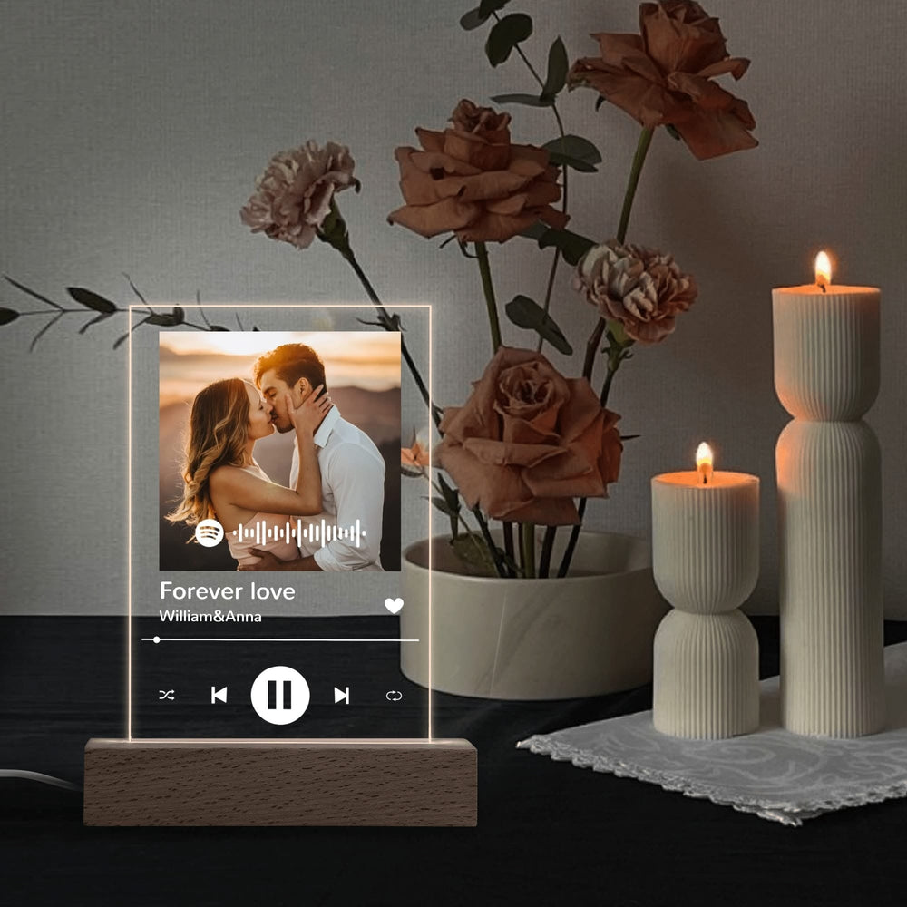 Personalized Music Player Acrylic Plaque led Base