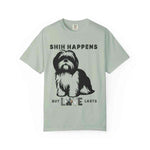 Funny Shih Tzu Pun Shirt - Front View Chambray | Our Phoenix Rise