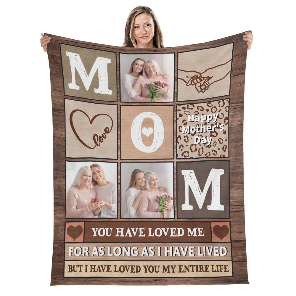 Personalized Mothers Day Photo Blanket 30x40-60x80