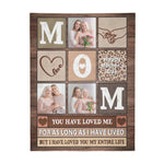 Personalized Mothers Day Photo Blanket - Leopard print and Happy Mother's Day detail | Our Phoenix Rise