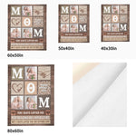 Personalized Mothers Day Photo Blanket - Heartfelt quote and wood grain texture | Our Phoenix Rise