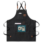 Personalized Dad Apron with Tools Design - Black Full View | Our Phoenix Rise