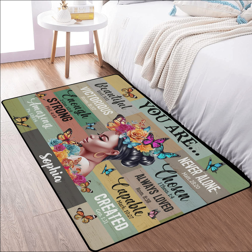 Personalized Inspirational African American Area Rug