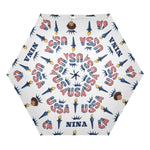 Personalized Patriotic Auto Open Close Umbrella - closed view | Our Phoenix Rise