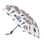 Personalized Patriotic Auto Open Close Umbrella - fabric texture detail | Our Phoenix Rise
