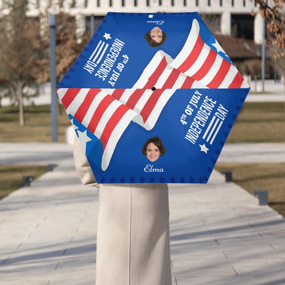 Personalized 4th of July American Flag Umbrella