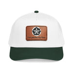 Baseball Cap — Leather Patch “I’m Perfectly Fine” Star Emblem