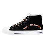 Mens Christmas Inspired Rubber High Top Canvas Shoes with Graffiti Style
