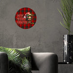 Not Today Santa Christmas Round Metal Sign - on wall in cafe setting | Our Phoenix Rise