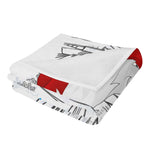 Anime Christmas Holiday Flannel Blanket - Folded Detail and Soft Textile Texture | Our Phoenix Rise