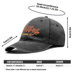 Hubby EST 2024 Baseball Cap - Close-up of material texture, black denim | Our Phoenix Rise