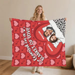 Personalized Couple Blanket with Names - Full product display showing size and scale | Our Phoenix Rise