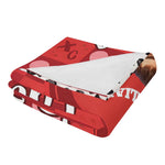 Personalized Couple Blanket with Names - Flat lay of the romantic heart pattern design | Our Phoenix Rise
