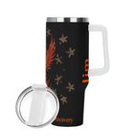 Phoenix 40oz Stainless Steel Tumbler White Handle and Straw - View 4 | Our Phoenix Rise