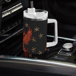 Phoenix 40oz Stainless Steel Tumbler White Handle and Straw - View 5 | Our Phoenix Rise