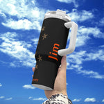 Phoenix 40oz Stainless Steel Tumbler White Handle and Straw - View 6 | Our Phoenix Rise