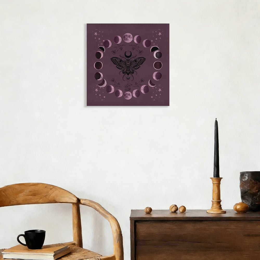 High-Quality Moon and Moth Canvas Print - Perfect Home Wall Decor