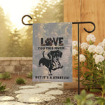 Dachshund Garden Flag - 'Love You This Much' in blooming garden setting | Our Phoenix Rise