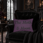 The Moth & Moon Lumbar Pillow — Purple Decorative Accent Pillow