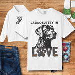 Black Lab T-shirt - Labsolutely In Love Comfort Tee