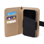 Snowflake Blue Phone Wallet Case - full back view with wristlet strap | Our Phoenix Rise