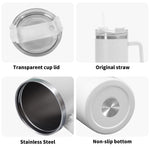 Phoenix 40oz Stainless Steel Tumbler White Handle and Straw - Size Reference | Our Phoenix Rise