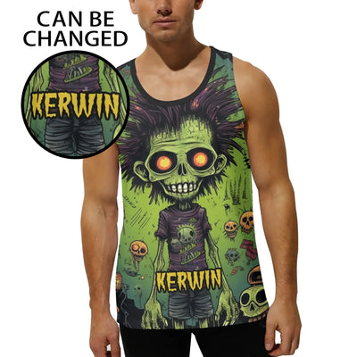 Personalized Zombie Tank Top - Model wearing front view | Our Phoenix Rise