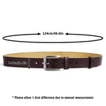 Engraved Leather Brown Belt Funny Personalized Gift For Husband Boyfriend Detailed View 7 | Our Phoenix Rise