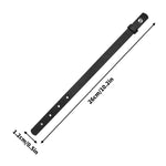 Personalized Engraved Black Leather Bracelet Men - Top side view | Our Phoenix Rise