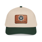 Baseball Cap — Leather Patch “I’m Perfectly Fine” Star Emblem