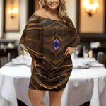 Abstract Print Off Shoulder Dress - close up abstract pattern | Our Phoenix Rise