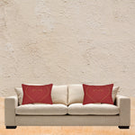 Red Heart Lumbar Pillow - Close-up of Concealed Zipper and Fabric Texture | Our Phoenix Rise