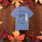 Maltese Dog Lover T-Shirt - Man wearing Granite tee on bridge | Our Phoenix Rise
