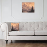 Misty Mountain Sunrise Canvas Wall Art - Horizontal Landscape Design | Our Phoenix Rise