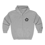 Zip Hoodie with Star Emblem – Minimalist Rustic Badge Zip-Up