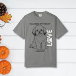 Maltese Dog Lover T-Shirt - Man wearing Bay green tee at sunset | Our Phoenix Rise