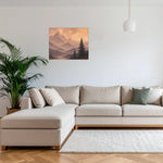 Misty Mountain Sunrise Canvas Wall Art - Close Up Detail of Pine Trees | Our Phoenix Rise
