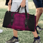 Maroon Abstract Print Duffle Bag - Bottom Support Callout | Our Phoenix Rise