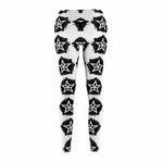 Black Star Pattern Women's Leggings - Side View | Our Phoenix Rise