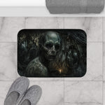 Gothic Skull Bath Mat - Anti-Slip Backing Texture Detail | Our Phoenix Rise