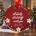 Jolly Holiday Christmas Ornament 2025 - festive tree background | Our Phoenix Rise