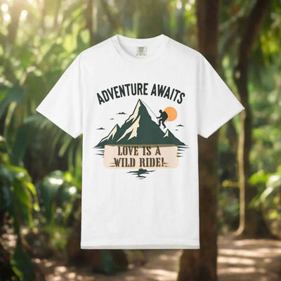 Mountain Hiking Graphic T-Shirt - White Front View | Our Phoenix Rise