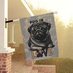 Pug Love Garden Flag - top sleeve opening for flagpole installation | Our Phoenix Rise