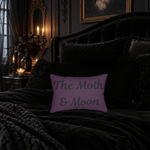 The Moth & Moon Lumbar Pillow — Purple Decorative Accent Pillow