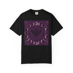 Moon Phase Moth T-shirt | Lunar Phases, Mystical Purple Design
