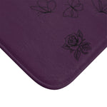 Mystic Moth Bath Mat — Moon & Roses Purple Bathroom Rug