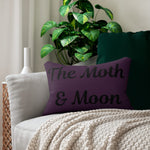The Moth & Moon Lumbar Pillow — Purple Decorative Accent Pillow