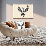 Minimalist Phoenix Throw Pillow - Size comparison chart | Our Phoenix Rise