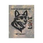 German Shepherd Garden Flag - Close up of dog design with text | Our Phoenix Rise
