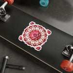 Rose Mandala Vinyl Decal — Kiss-Cut Floral Sticker for Laptops, Water Bottles & Windows